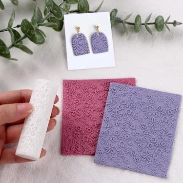 Imagem de Rolo de textura de argila de polímero, rolo de argila de polímero para fazer brincos (textura de lixa)