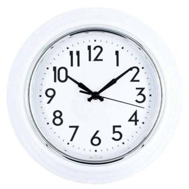 Imagem de Relógio De Parede 29Cm Decoração Redondo Classico Branco