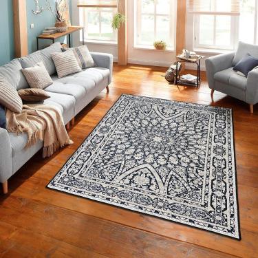 Imagem de Tapete Sala Nobre 2,00x2,50 Antider Domani Gardenia Azul