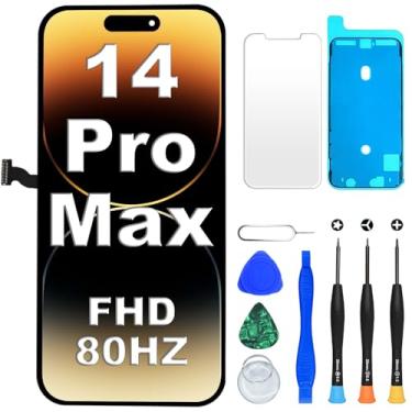 Imagem de DIGI4U Tela de substituição para iPhone 14 Pro Max, tela sensível ao toque 3D de 16,7 cm para iPhone 14 Pro Max Touch Display digitalizador com ferramentas de reparo para iPhone LCD (A2894, A2651