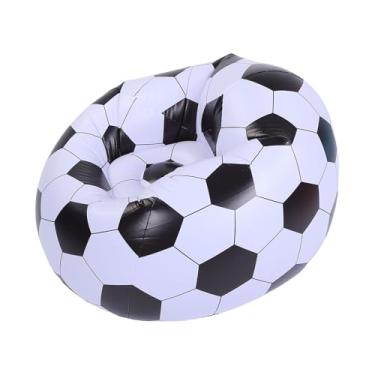 Imagem de Diydeg Cadeira inflável em formato de bola de futebol, sofá inflável portátil e ergonômico, sofá de futebol em PVC resistente e confortável, cadeira de descanso inflável para sala