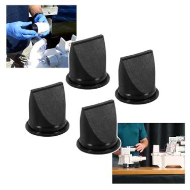 Imagem de Kit de válvula de bico de pato 385310076, pacote com 4, compatível com bombas Dometic Sealand VacuFlush série S, S12D S24D S32D T12 T24 T32, peças de reposição de borracha preta de 3,5 cm