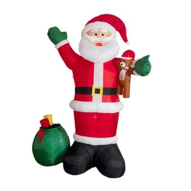 Imagem de UGPLM Papai Noel inflável para decoração de Natal, 3,6 metros de altura, enfeite inflável para jardim, quintal e ambientes internos e externos.