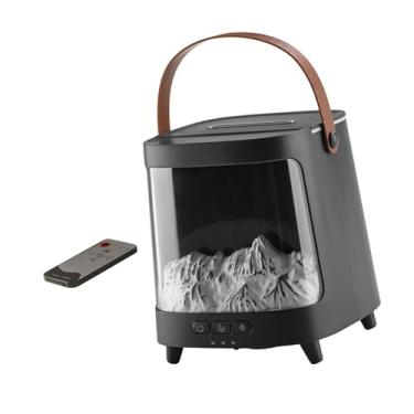 Imagem de IEUDNS Difusor de Óleos Essenciais Portátil com Luz de 7 Cores, USB, Pequeno, 200ml, Umidificador de Ar, Aromatizador de Ambientes para SPA e Escritório, Preto