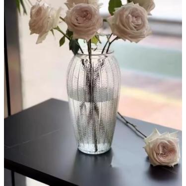 Imagem de Vaso de Vidro Decorativo Transparente Redondo Grande, 26cm, Moderno