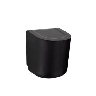 Imagem de Lixeira Preta Suspensa De Banheiro Cozinha 3l Parede Fixação Por Adesi