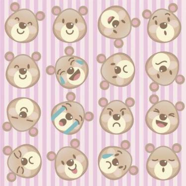 Imagem de Papel De Parede Infantil Ursinho Divertido
