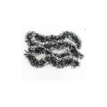 Imagem de Festão de Natal Verde Nevado, 2m x 9cm, PVC, Decoração Natalina, Pontas Brancas