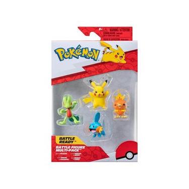 Imagem de 4 Bonecos Pikachu, Torchic, Mudkip, Treecko - Pokémon
