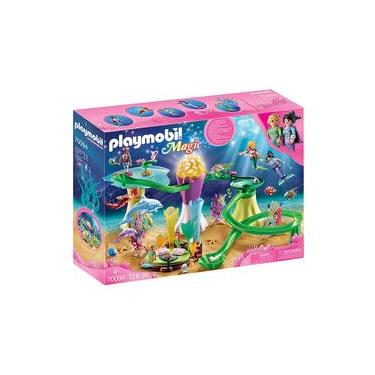 Imagem de Playmobil - Sereias Cupula Iluminada Com Pérolas - Magic - 70094