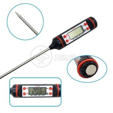 Imagem de Termômetro Culinário Cozinha Digital Mede -50ºc A +300ºc