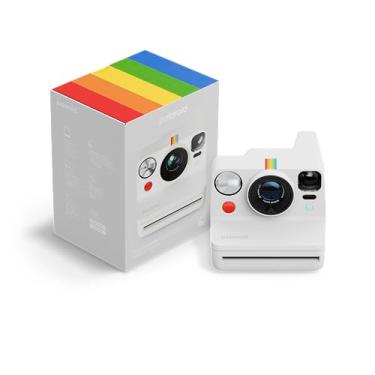 Imagem de Polaroid Câmera instantânea Now+ 3ª geração tipo I - Controle por aplicativo Bluetooth conectado - branca - somente câmera sem filme (9161)