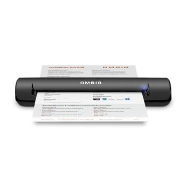 Imagem de Ambir Scanner de documentos Simplex TravelScan Pro 600 (PS600-AS) e scanner de cartões