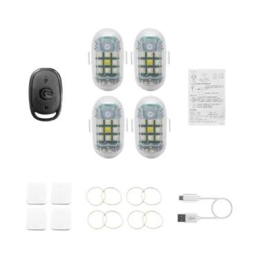 Imagem de Luz Estroboscópica LED Com Controle Remoto Sem Fio, Lâmpada De Advertê