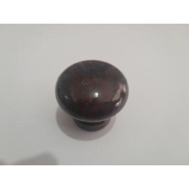 Imagem de Puxador Madeira 1 furo Cogumelo Grande Nogueira - Comercial Analux