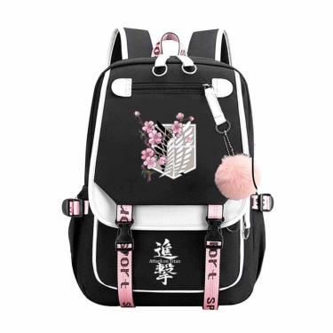 Imagem de Mochila Attack on Titans Levis Ackermans Cartoon Kids