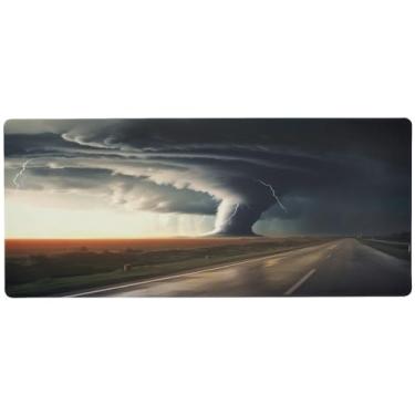 Imagem de Wassud Sandstorm (2) mouse pad para jogos com base de borracha antiderrapante, mouse pad longo para teclado de computador com borda costurada, impermeável grande almofada de mesa para escritório, casa