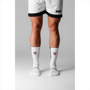 Imagem de Meia Prosocks Ultragrip São Paulo Futebol Antiderrapante, 38-44, Branc