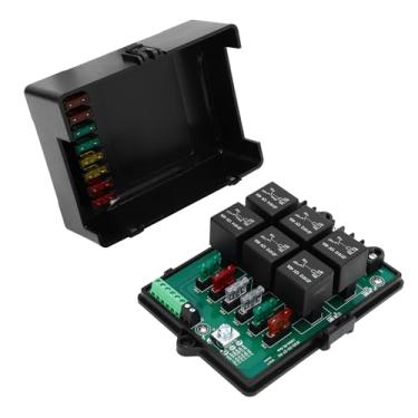 Imagem de Fafeicy Caixa de Fusíveis de relé Automotivo 12V 40A, Retardador de Chamas de Nylon Com Indicadores LED e Proteção contra Sobretensão, para Veículos Off-road 4X4 SUVs UTVs ATVs RVs