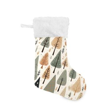 Imagem de xigua Meias de Natal de árvores de outono personalizadas grandes meias de doces para pendurar presente de Natal para decoração de festa de férias em família, decoração de lareira