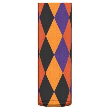 Imagem de CEBUGI Vaso de flores padrão de Halloween, 10 x 30 cm, vaso cilíndrico para flores, vaso transparente inquebrável para decoração de casa de festa de casamento