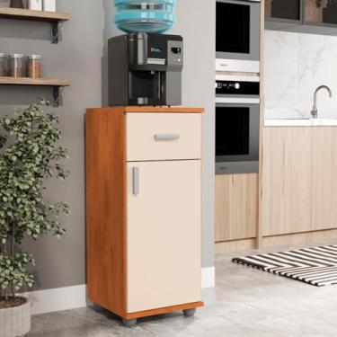 Imagem de Armário Suporte Balcão com Gaveta para Bebedouro de Cozinha Anna Cedro/Off