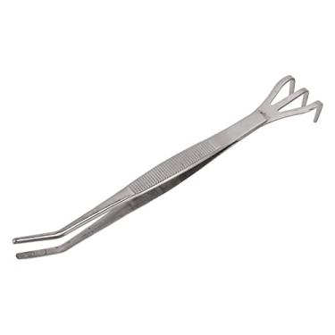 Imagem de Ancinho de raiz de aço inoxidável, ferramenta de bonsai de 3 garras com alça ergonômica, solta e areja o solo para bonsai