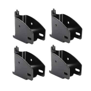 Imagem de KIMISS 4 peças E Track Soquete de extremidade de viga de madeira, serve com barra removível de 5 x 10 cm x 15 cm, suporte de madeira de armazenamento resistente para caminhão, trailer, trailer