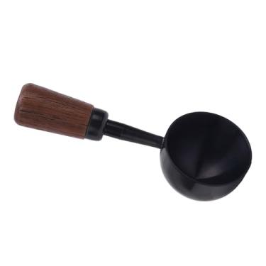Imagem de Eujgoov Colher Medidora de café Vintage Em Aço Inoxidável 304 Com Cabo de Madeira Colher Multifuncional para café chá Leite Em pó Tempero Utensílio de Cozinha para Assar (S 15ML Preto)