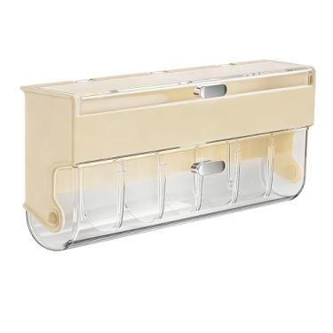 Imagem de Luocute Caixa de Armazenamento de Acessórios de Cabelo para Montagem Em Parede, Organizador de Compartimentos Estratificados Com Parte Traseira Sem Rastros Adesiva Alta para Grampos de (Estilo Creme)