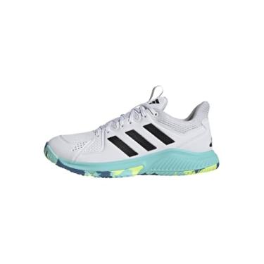 Imagem de adidas Tênis feminino Court Flight, Branco/preto/azul-piscina, 40