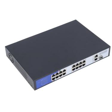 Imagem de KIMISS Switch Ethernet de 16 Portas Com 2 Uplinks e 1 SFP, Hub de Rede de 38 Gbps Com Proteção para Transmissão Rápida de Dados e Expansão Flexível (Plugue EUA 100 a 240V)