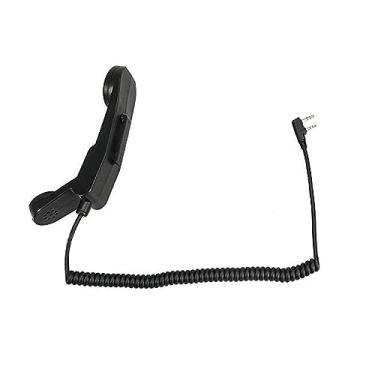 Imagem de ZEZEFUFU Microfone de ombro com alto-falante portátil de 2 pinos para BaoFeng Retevis Walkie Talkie Polícia Malitária