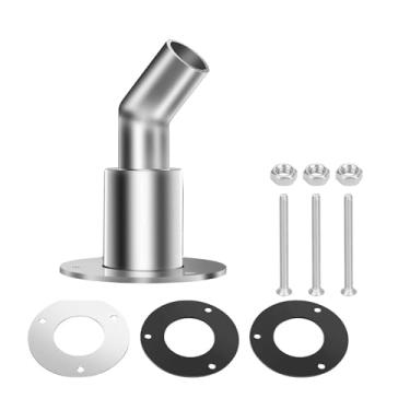 Imagem de NATEFEMIN Encaixe de exaustão do casco do aquecedor a diesel, encaixe de 2,4 cm/0,9 pol para ferragens de soquete de tubo de 24 mm, tipo dobrado