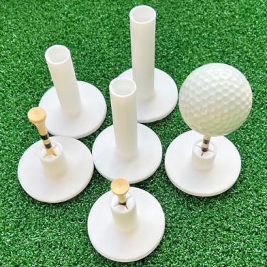 Imagem de ATTRACTIVE Camisetas de golfe de borracha de 16 peças para tapetes, driving range e simulador de golfe interno - camisetas universais para tapetes de grama artificial com 6 suportes de borracha e 10