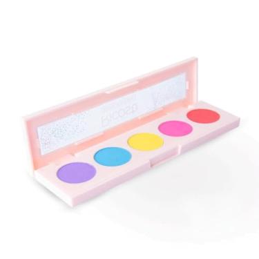 Imagem de Ricosti Paleta de Sombras Acquarela, 5 Cores Vibrantes, 8,5g, Maquiagem Colorida