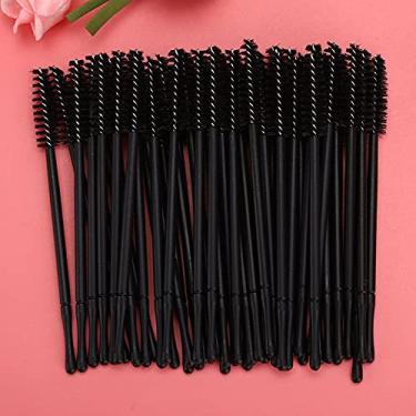 Imagem de Generic Conjunto de Pincéis Descartáveis ​​para Cílios, 100 Peças, Aplicador de Maquiagem , Ferramenta Cosmética Portátil, Varinhas de Rímel Duráveis ​​em 5 Cores para Uso Diário, Material de Plástico e Algodão para Máxima Durabilidade, Adequado para Uso Pessoal ou Profissional (Preto)