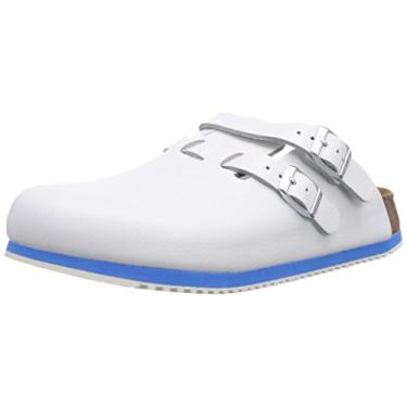 Imagem de Birkenstock Tamancos unissex para adultos, Branco, 8-8.5