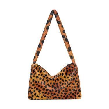 Imagem de GAIGEO Tig Fur Texture Amarelo Preto Laranja Bolsas de Ombro Bolsas de Ombro Bolsas de Ombro, Textura de pele tig amarela, preta, laranja, One Size