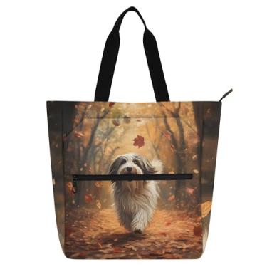 Imagem de Linda bolsa feminina de trabalho de outono para cães, bolsa de praia, utilitária, escritório, livros, presentes