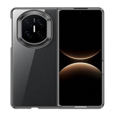Imagem de LTLMYDAM Capa transparente para Huawei Mate X7, capa galvanizada fina minimalista antiamarelamento capa traseira de policarbonato transparente, preta, Mate X7