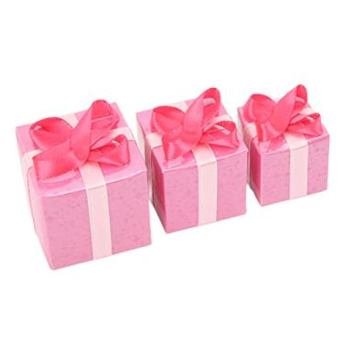 Imagem de Cryfokt Mini Caixas Enfeites Linda Casa de Bonecas Escala 1/12 Conjunto de Estatuetas de Natal de Papel DIY para Decoração de Férias, 3 Peças de Caixas Em Miniatura para Jardins, Varandas, Material