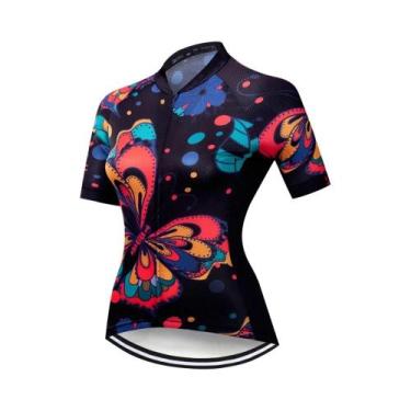 Imagem de Vendull Short Sleeve Cycling Jersey para Mulheres, Mountain Bicycle Ve