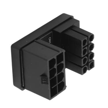 Imagem de KIMISS Conector GPU PCIe 8PIN Fêmea para Macho 180 Graus RVS Tipo ABS Shell Power Connector para Placa Gráfica - Adaptador de Alimentação GPU Angular Ideal para Desktop (#11)