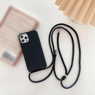 Imagem de Colar crossbody alça cordão capa de telefone para Samsung Galaxy S6 S7 edge S8 S9 S10 Plus S10lite S10e Lite 5G capa macia, preta, para S10 Plus
