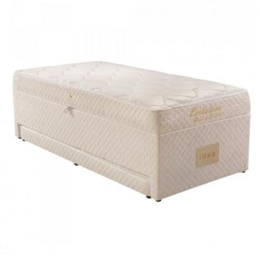 Imagem de Cama Box Solteiro Conjugado 63cmx88cmx188cm com Cama Auxiliar Evolution Herval Branco