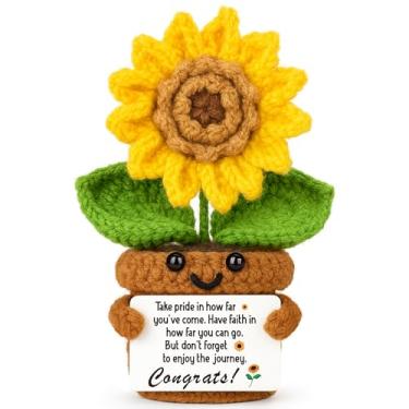 Imagem de Presente de incentivo inspirador girassol - presente de motivação positiva para graduação, promoção ou aposentadoria - presente de conquista edificante para estudantes, colegas de trabalho ou