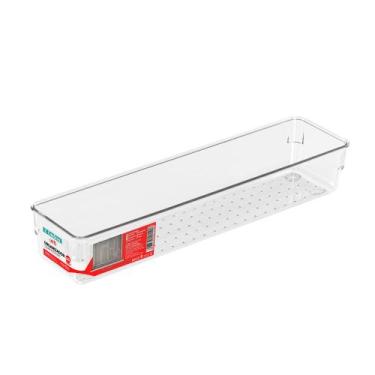 Imagem de Cesto Organizador Plástico 7,7CM Multiuso GG Clear Transparente Utti O