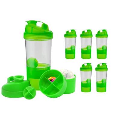 Imagem de Coqueteleira com Compartimento Suplementos Fit 500ml 6pcs - NEOPLAS, V