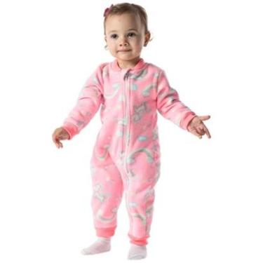 Imagem de Pijama Infantil Inverno Macacão Longo Unicórnio Soft-Feminino
